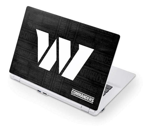 NFL Washington Commanders Black and White Acer Chromebook Skin