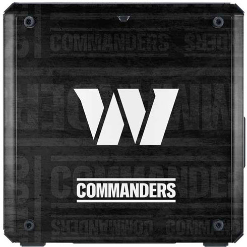 NFL Washington Commanders Black and White Cooler Master MasterBox Q300L Mini Tower Skin