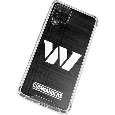 NFL Washington Commanders Black and White Galaxy A12 Clear Case
