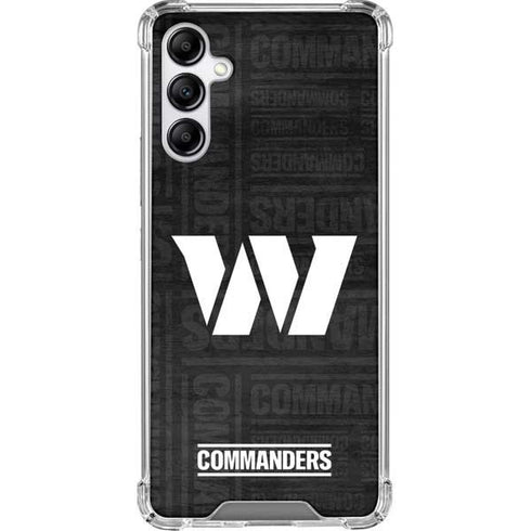 NFL Washington Commanders Black and White Galaxy A14 5G Clear Case