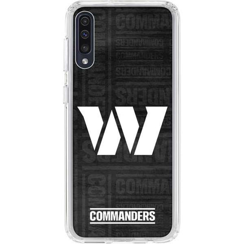 NFL Washington Commanders Black and White Galaxy A50 Clear Case