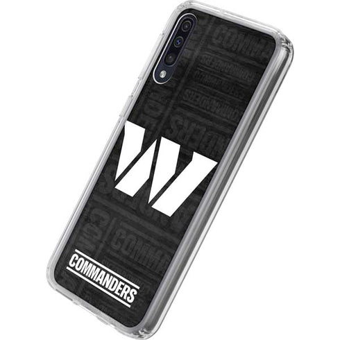 NFL Washington Commanders Black and White Galaxy A50 Clear Case