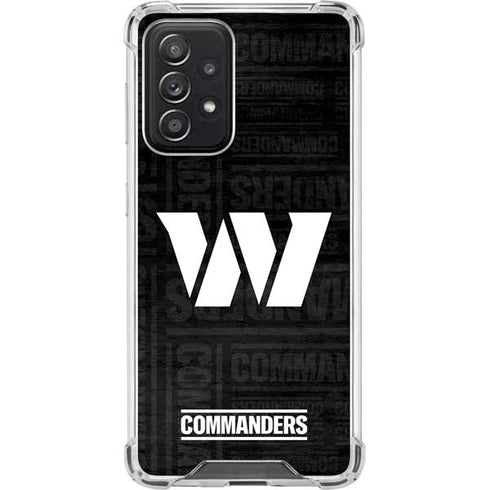 NFL Washington Commanders Black and White Galaxy A52 5G Clear Case