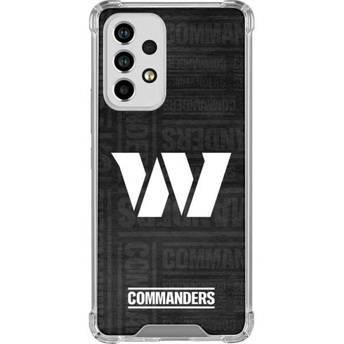NFL Washington Commanders Black and White Galaxy A53 5G Clear Case