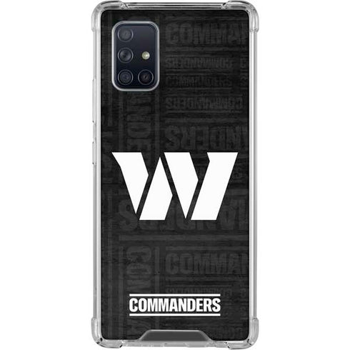 NFL Washington Commanders Black and White Galaxy A71 5G Clear Case