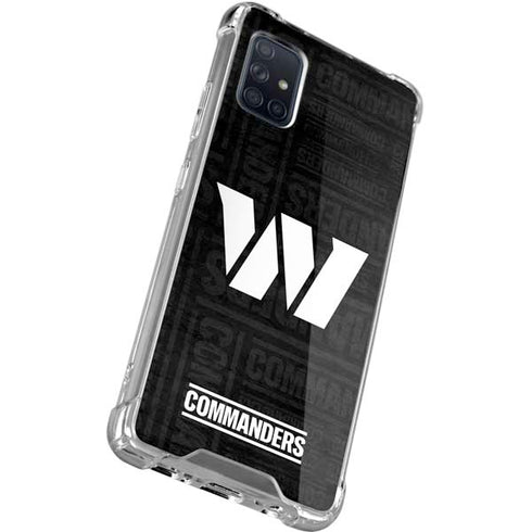 NFL Washington Commanders Black and White Galaxy A71 5G Clear Case