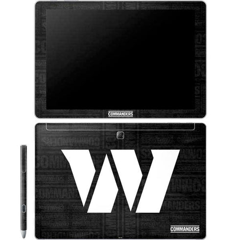 NFL Washington Commanders Black and White Galaxy Book 12in Skin