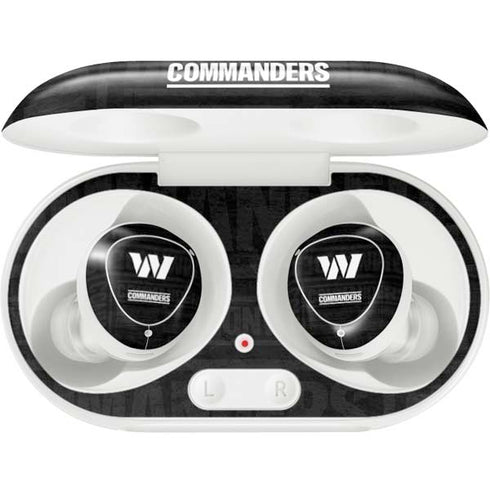 NFL Washington Commanders Black and White Galaxy Buds Plus Skin