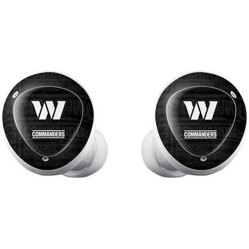 NFL Washington Commanders Black and White Galaxy Buds Plus Skin