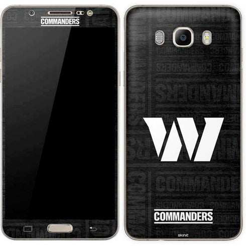 NFL Washington Commanders Black and White Galaxy J7 Skin