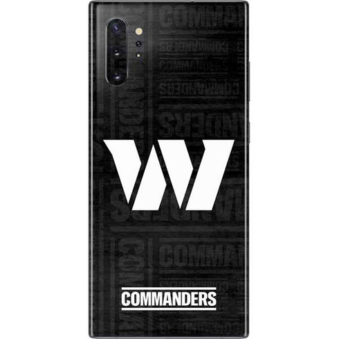 NFL Washington Commanders Black and White Galaxy Note 10 Plus Skin