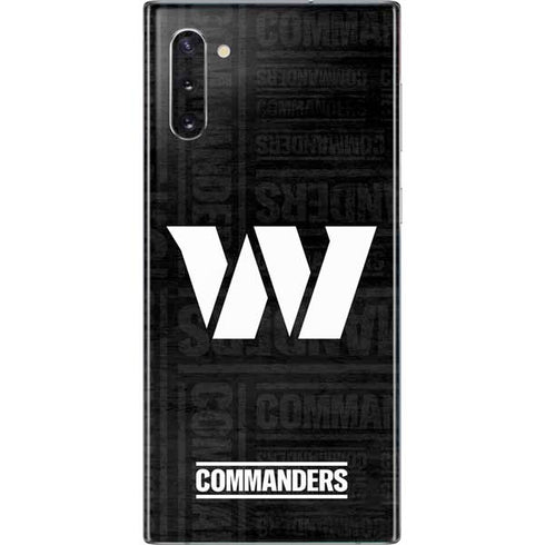 NFL Washington Commanders Black and White Galaxy Note 10 Skin