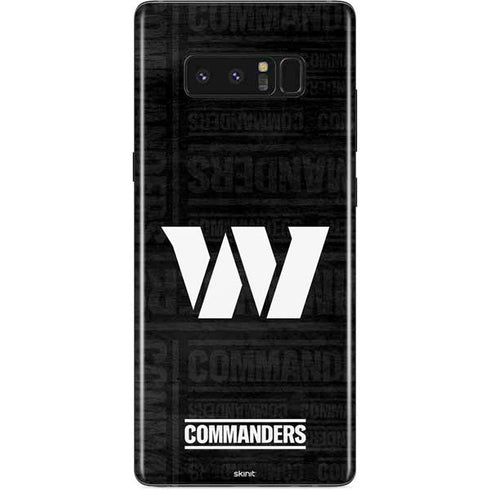 NFL Washington Commanders Black and White Galaxy Note 8 Skin