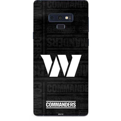 NFL Washington Commanders Black and White Galaxy Note 9 Skin