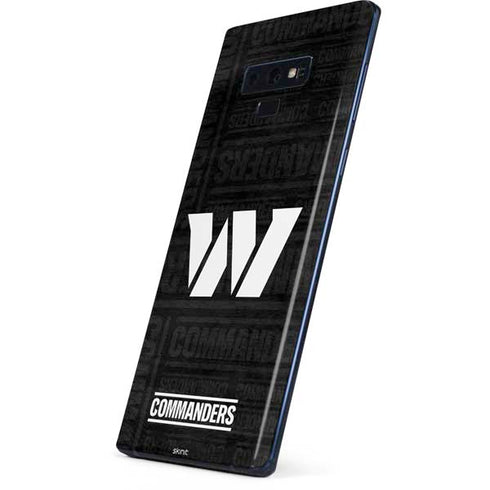NFL Washington Commanders Black and White Galaxy Note 9 Skin