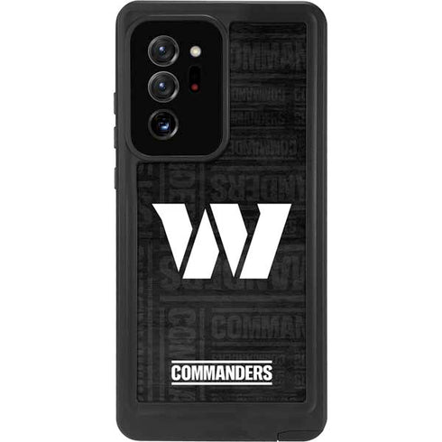 NFL Washington Commanders Black and White Galaxy Note20 Ultra 5G Waterproof Case