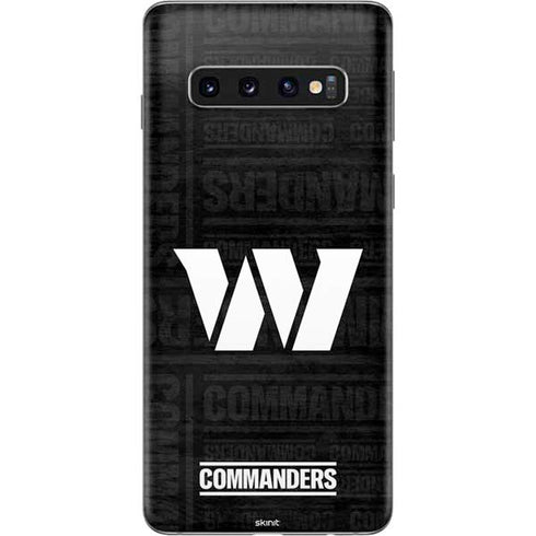 NFL Washington Commanders Black and White Galaxy S10 Skin