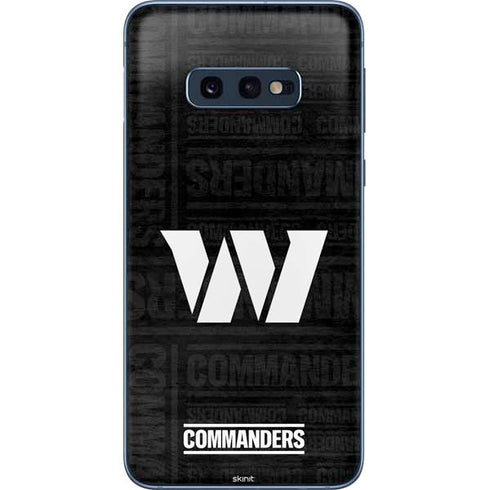 NFL Washington Commanders Black and White Galaxy S10e Skin