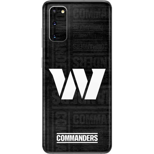 NFL Washington Commanders Black and White Galaxy S20 Skin