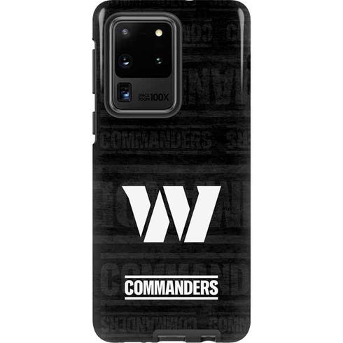 NFL Washington Commanders Black and White Galaxy S20 Ultra 5G Pro Case