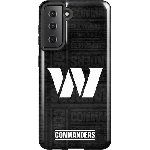 NFL Washington Commanders Black and White Galaxy S21 5G Pro Case