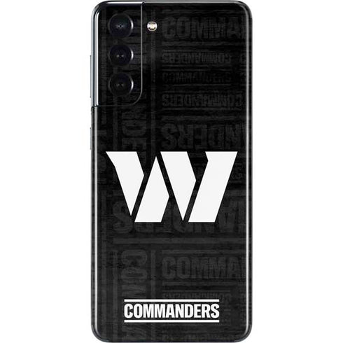 NFL Washington Commanders Black and White Galaxy S21 5G Skin