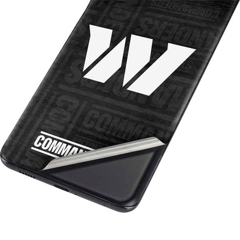 NFL Washington Commanders Black and White Galaxy S21 5G Skin