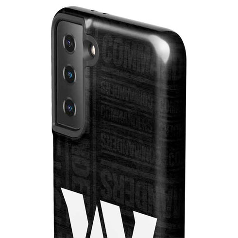 NFL Washington Commanders Black and White Galaxy S21 FE Pro Case