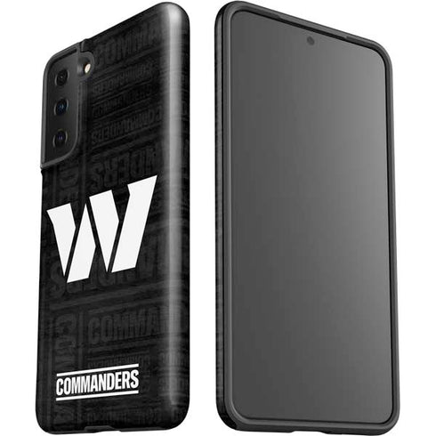 NFL Washington Commanders Black and White Galaxy S21 FE Pro Case