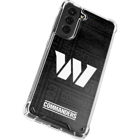 NFL Washington Commanders Black and White Galaxy S21 Plus 5G Clear Case