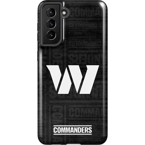 NFL Washington Commanders Black and White Galaxy S21 Plus 5G Pro Case