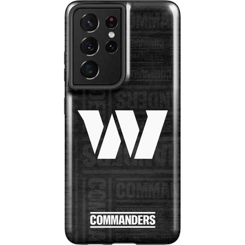 NFL Washington Commanders Black and White Galaxy S21 Ultra 5G Pro Case