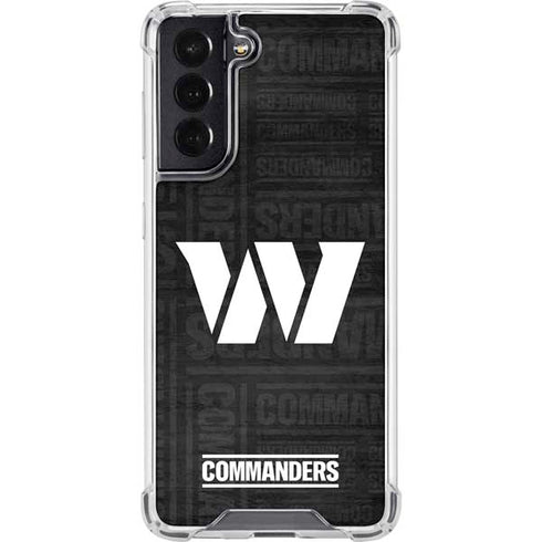 NFL Washington Commanders Black and White Galaxy S22 Clear Case