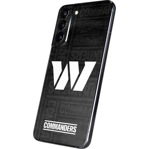 NFL Washington Commanders Black and White Galaxy S22 Plus Skin