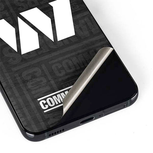 NFL Washington Commanders Black and White Galaxy S22 Plus Skin