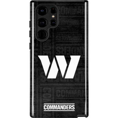 NFL Washington Commanders Black and White Galaxy S22 Ultra Pro Case
