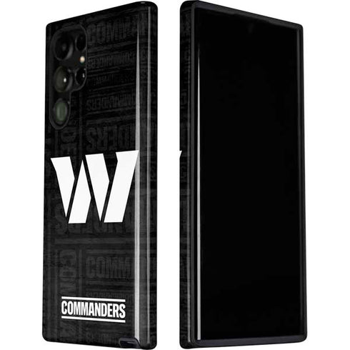 NFL Washington Commanders Black and White Galaxy S22 Ultra Pro Case