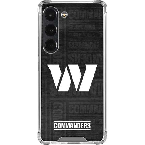 NFL Washington Commanders Black and White Galaxy S23 Clear Case