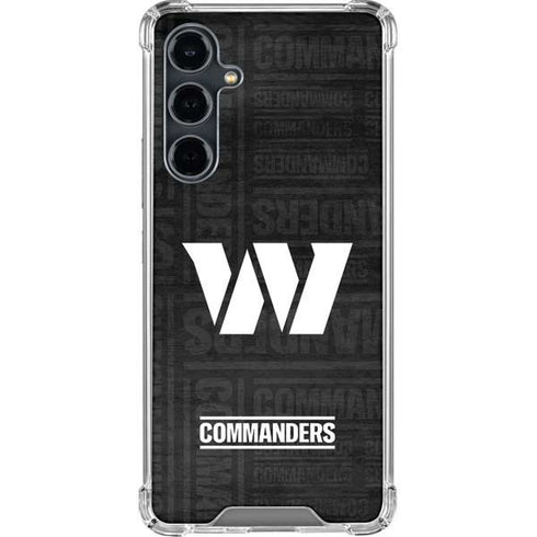 NFL Washington Commanders Black and White Galaxy S23 FE Clear Case