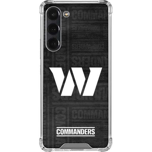 NFL Washington Commanders Black and White Galaxy S23 Plus Clear Case