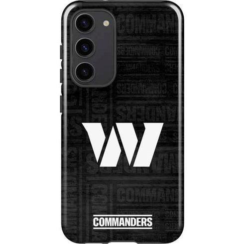 NFL Washington Commanders Black and White Galaxy S23 Plus Pro Case