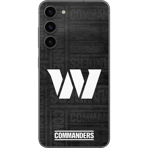 NFL Washington Commanders Black and White Galaxy S23 Plus Skin