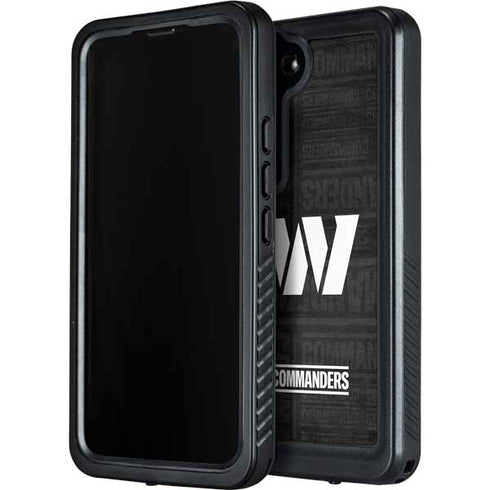 NFL Washington Commanders Black and White Galaxy S23 Plus Waterproof Case