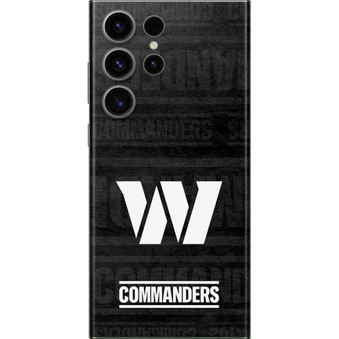 NFL Washington Commanders Black and White Galaxy S23 Ultra Skin