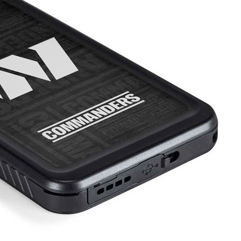 NFL Washington Commanders Black and White Galaxy S23 Waterproof Case