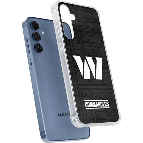 NFL Washington Commanders Black and White Galaxy S24 Clear Case