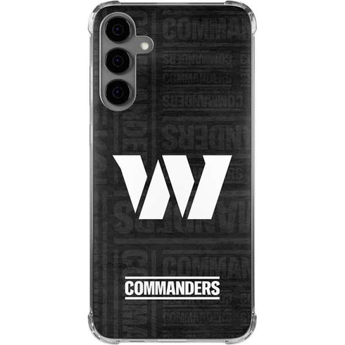 NFL Washington Commanders Black and White Galaxy S24 Plus Clear Case