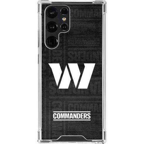 NFL Washington Commanders Black and White Galaxy S24 Ultra Clear Case