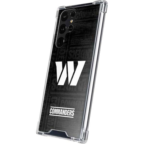 NFL Washington Commanders Black and White Galaxy S24 Ultra Clear Case