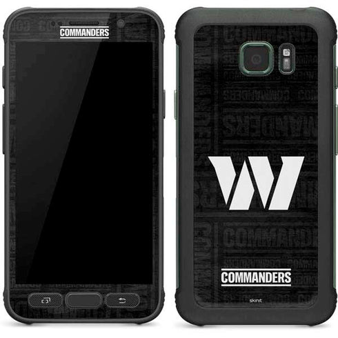 NFL Washington Commanders Black and White Galaxy S7 Active Skin